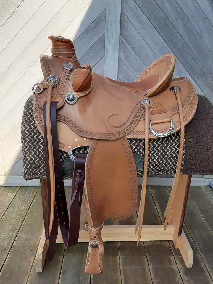 Selle Equitation Western - Wade Couleur Naturelle