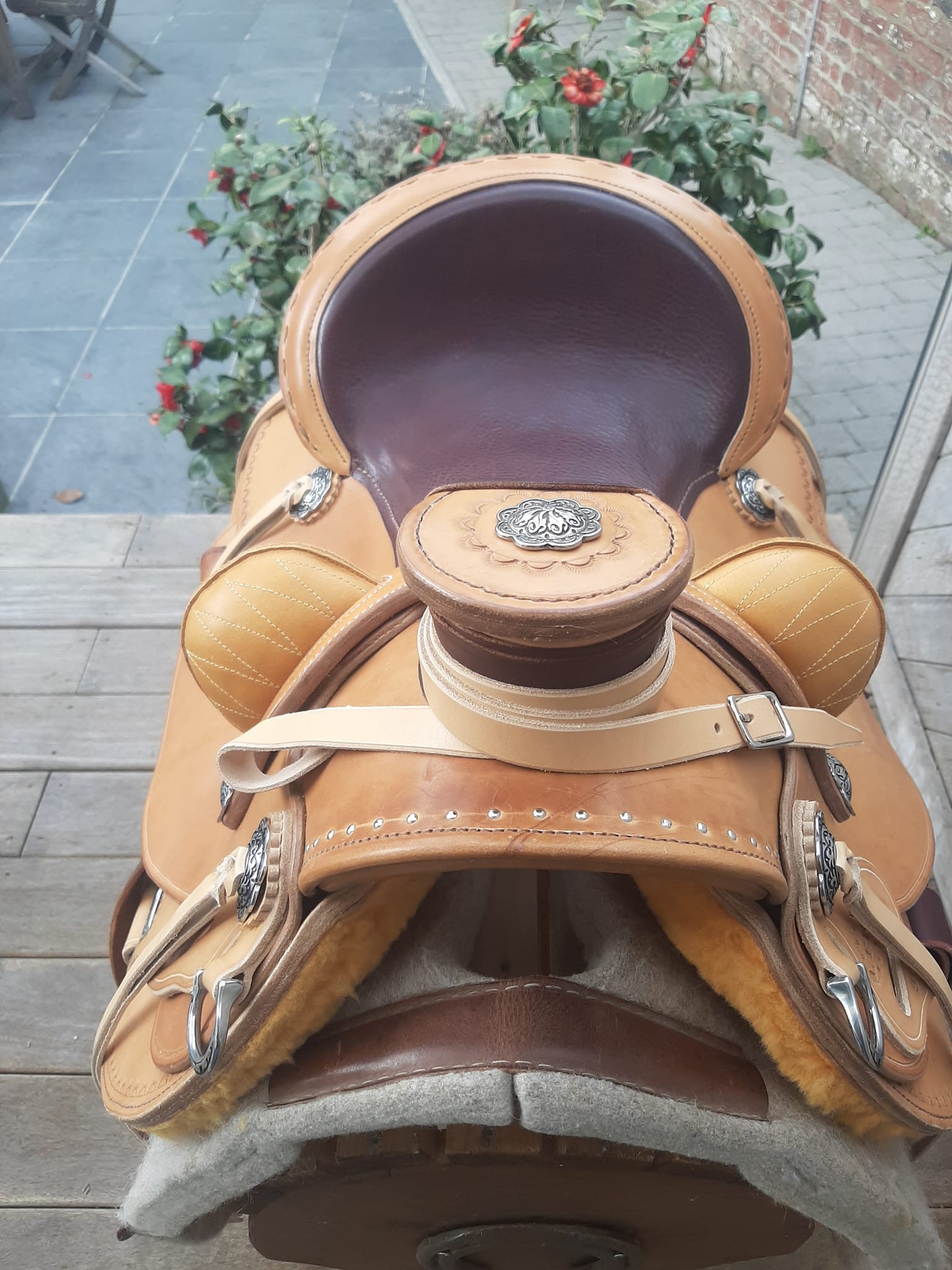 Wade Matelassée — vue plongeante de l'assise et du horn